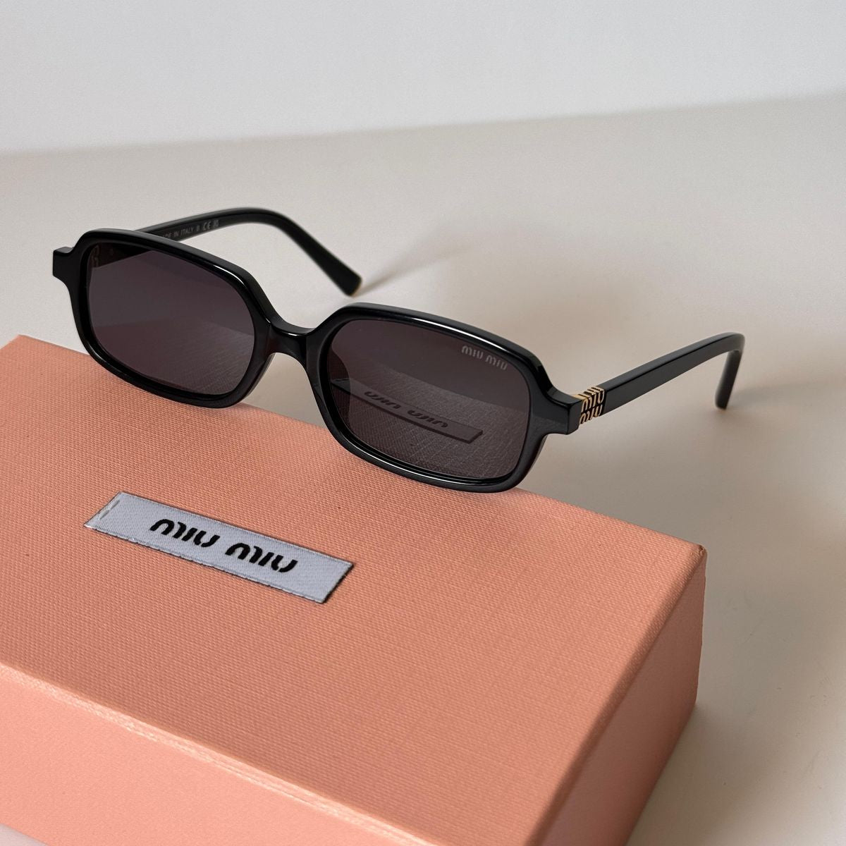 Miu Miu Rectangle noir (Avec boîte)