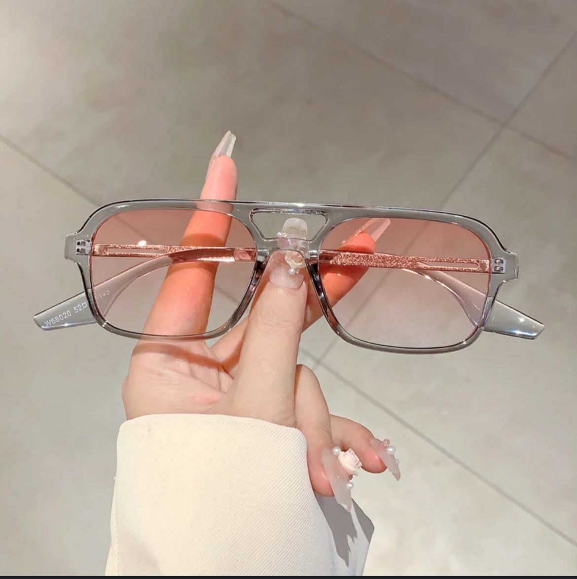 Lunettes Rose cadre Gris